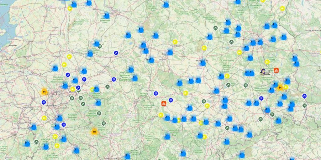 Ausflugziele als Karte