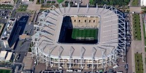 Stadion Borussiapark von EDLN Moenchengladbach für Privatpiloten ein Ausflugziel von vielen im Trend liegenden Ausflugszielen und Ausflugsideen, von jeden Flugplatz gibt es Ausflugziele zu entdecken