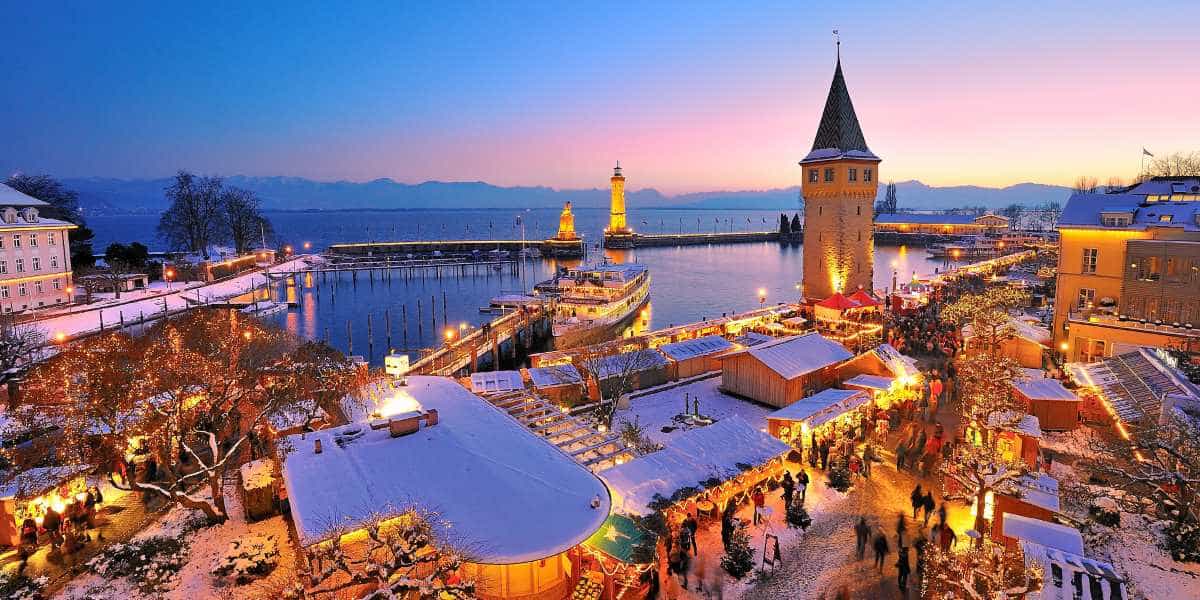Hafenweihnachten Lindau von EDNY Friedrichshafen für Privatpiloten ein Ausflugziel von vielen im Trend liegenden Ausflugszielen und Ausflugsideen, von jeden Flugplatz gibt es Ausflugziele zu entdecken